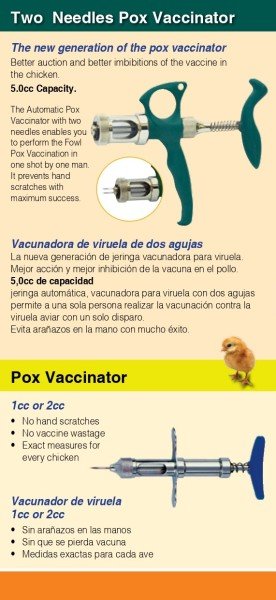 Two Needles Pox Vaccinator - İKİ İĞNELİ POX ENJEKTÖRÜ POX ENJEKTÖRÜ pox aşı makinesi İKİ İĞNELİ POX ENJEKTÖRÜ