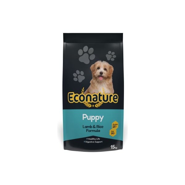 ECONATURE YAVRU KÖPEK MAMASI KUZU&PİRİNÇ 15 KG.